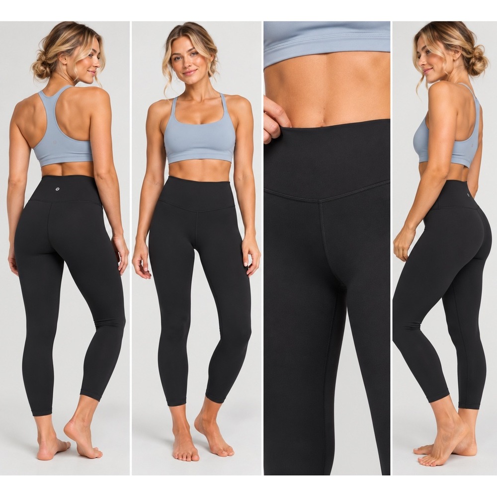 Lululemon Wunder Under Black High Rise Tight 24" Leggings Size 14 W5BPAS Pants